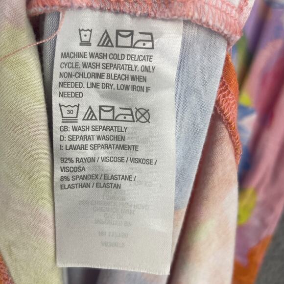 Quaker Factory Womens Floral Colorful Dress Maxi Sz XL Long Rayon Stretch Flowy - Picture 7 of 15